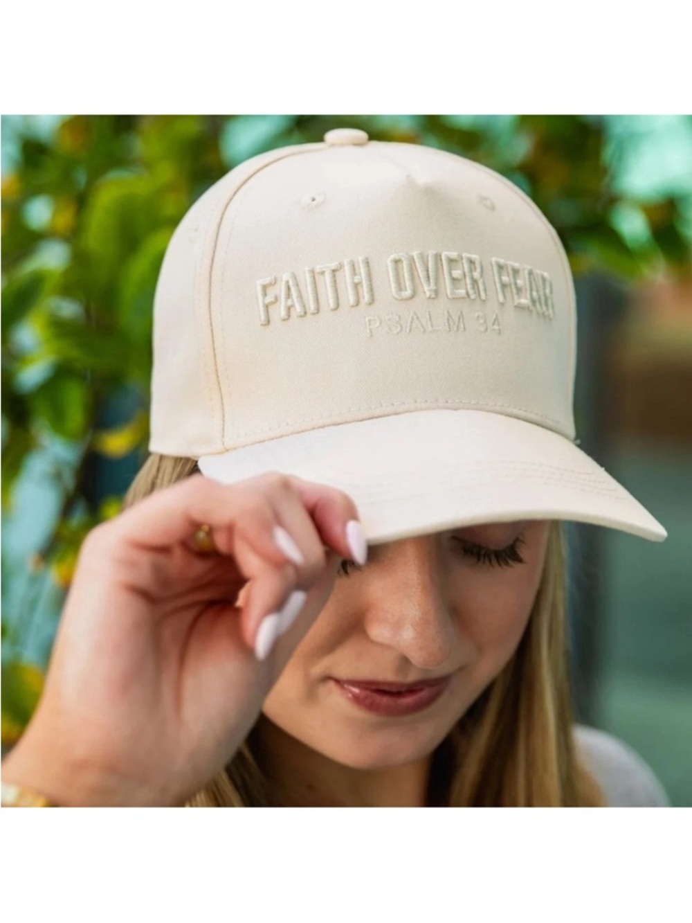 Faith Over Fear Embroidered Baseball Cap - preagerU